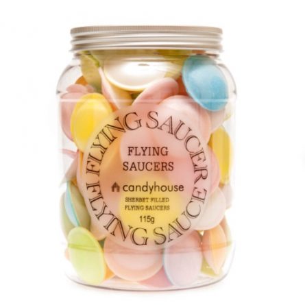 Large Jar of Candy House Flying Saucer from Panzer's