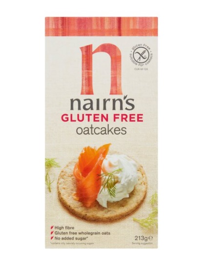 Nairn's Gluten Free Oatcakes in a pack from Panzer's