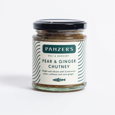 Panzer's Own Pear and Ginger Chutney in a Jar