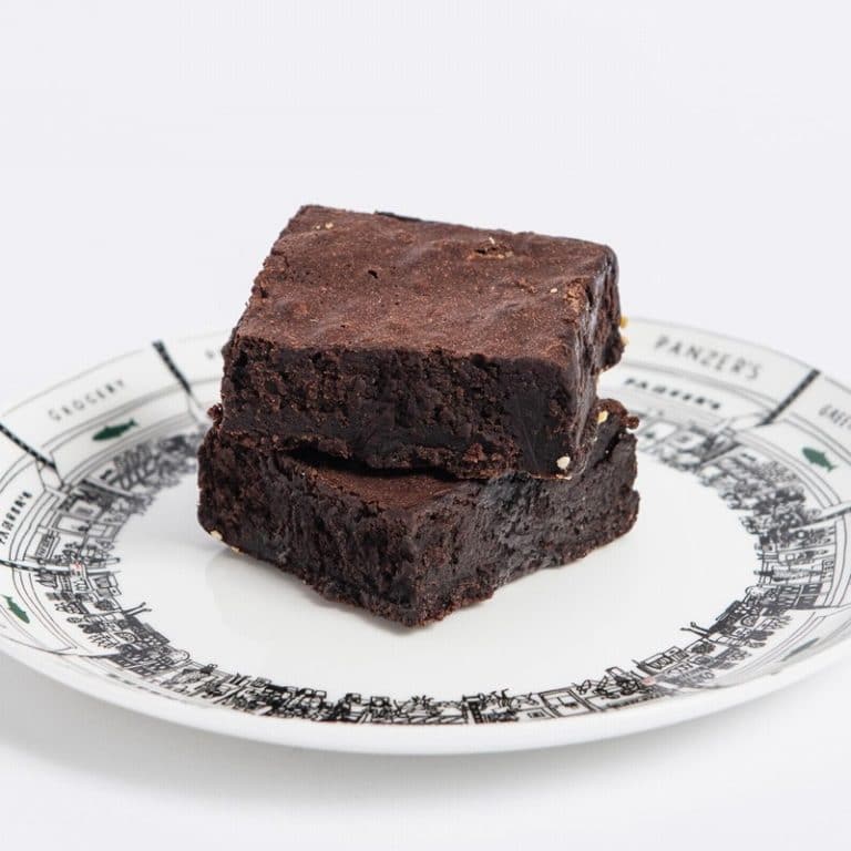 Single Plate with Chocolate Brownies from Panzer's
