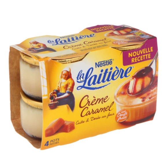 Four Small Jars of La Laitiere Creme Caramel from Panzer's