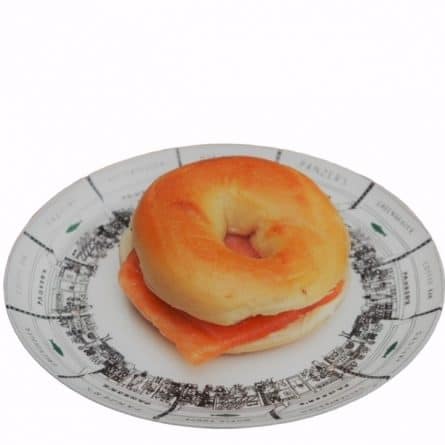 Panzer's Smoked Salmon and Butter Bagel on a Plate