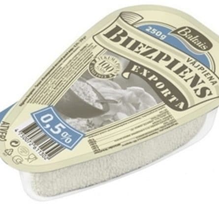 Pack of Baltais Curd Cheese 0,5% Fat from Panzer's
