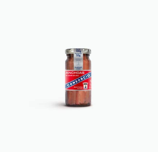 Jar of Consorcio Anchovies Fillets from Panzer's