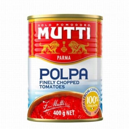Can of Mutti Finely Chopped Tomatoes from Panzer's