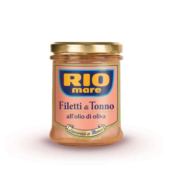 Jar of Rio Mare Tuna Fillets in Olive Oil