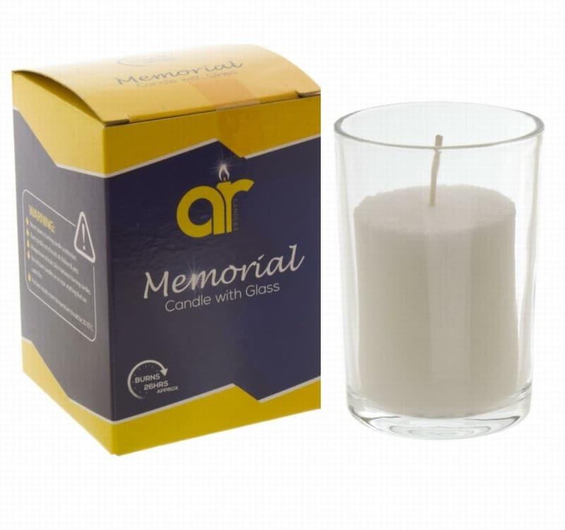 Memorial Candle with Glass from Panzer's