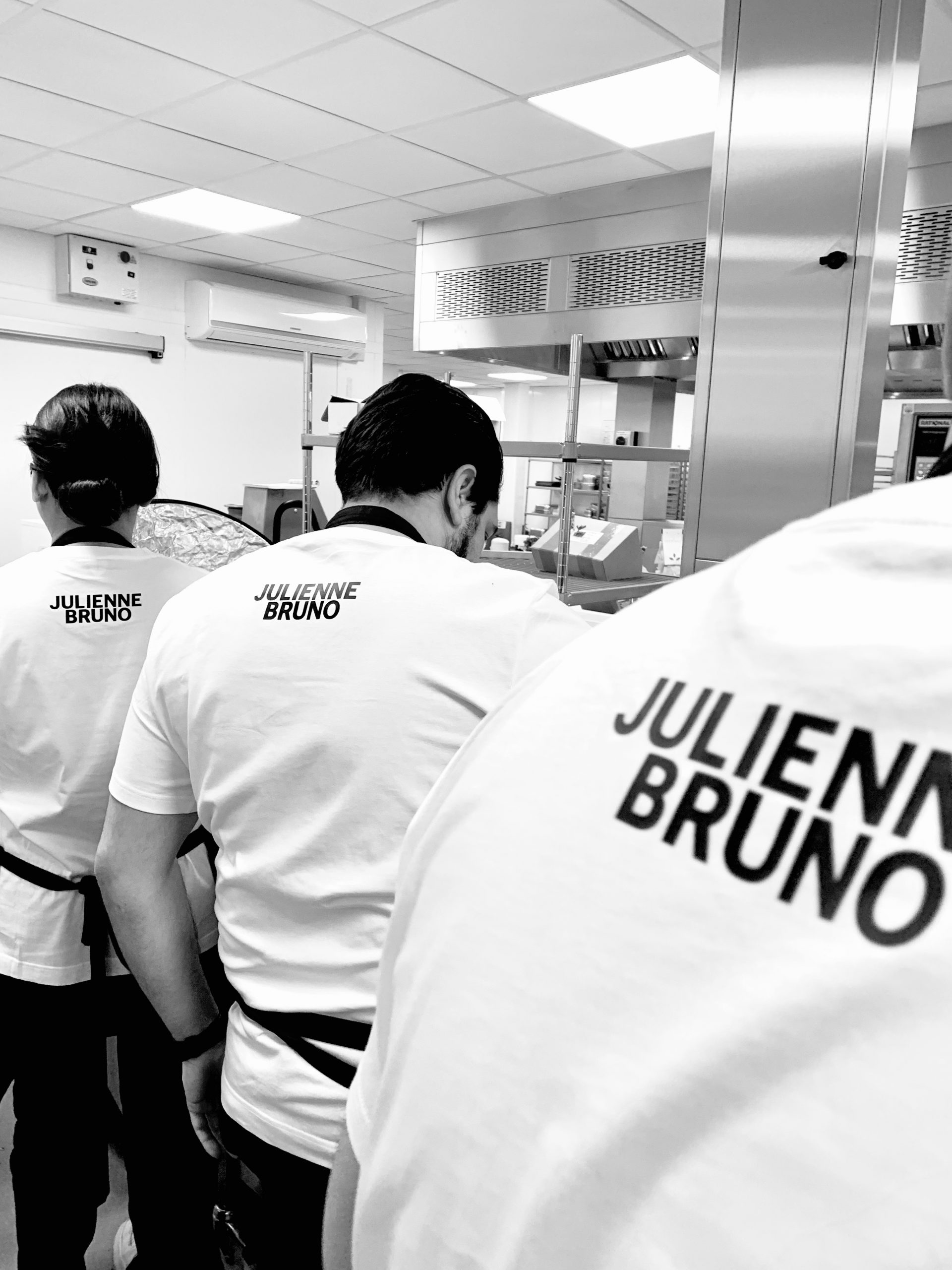 Julienne Bruno chefs in Black and White