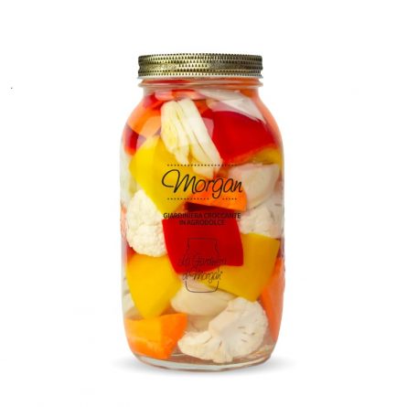 Large Jar of La Giardiniera di Morgan Crunchy Sweet and Sour Vegetables from Panzer's