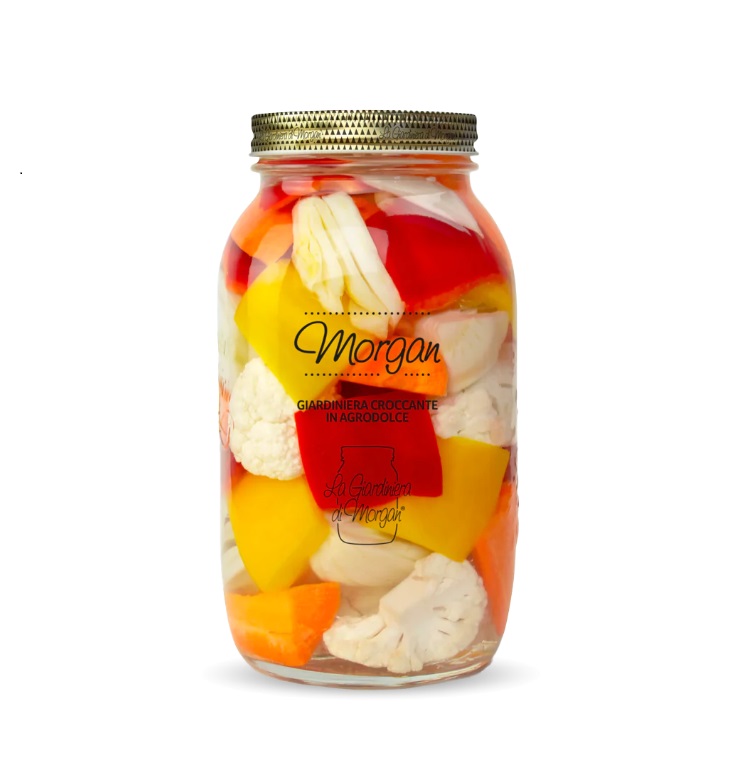 Large Jar of La Giardiniera di Morgan Crunchy Sweet and Sour Vegetables from Panzer's