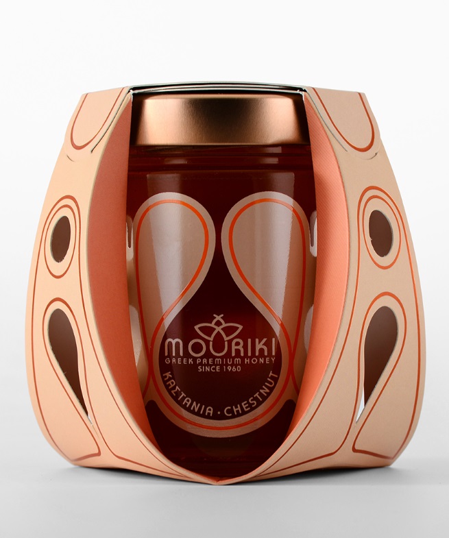 Jar of Mouriki Greek Premium Chestnut Honey from Panzer's