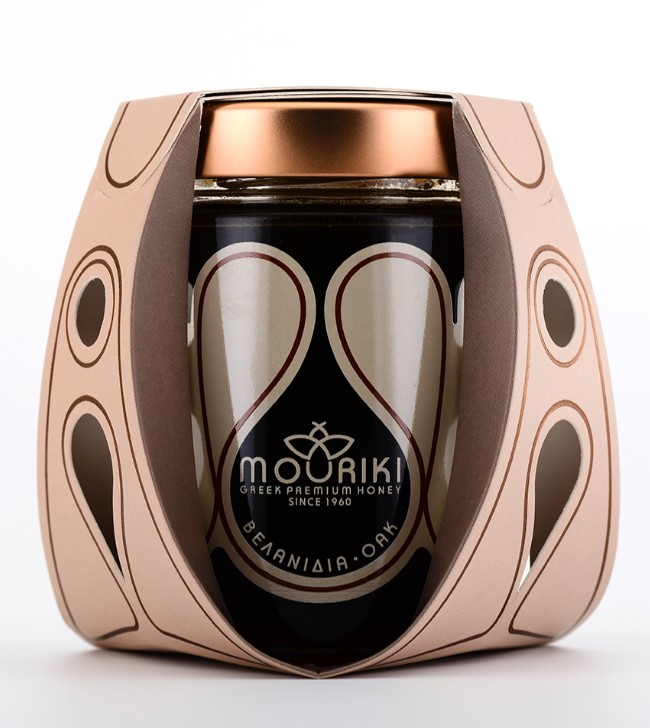 Jar of Mouriki Greek Premium Oak Honey from Panzer's