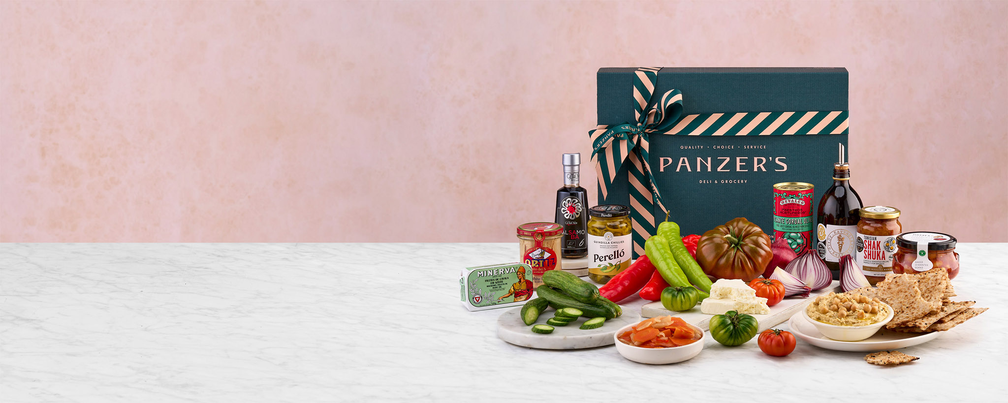 Panzer's Mediterranean Brunch hamper full of fresh produce and flavours of Southern Europe