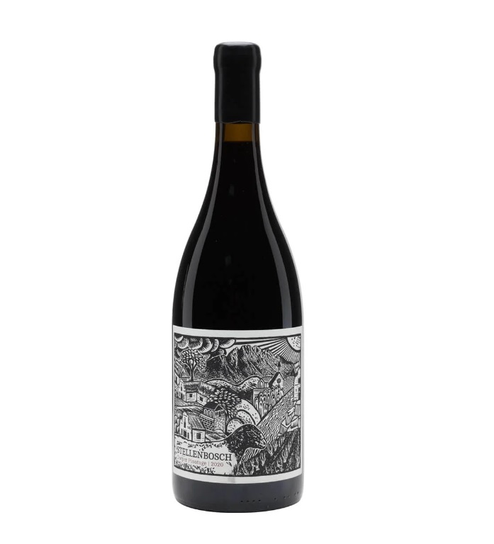 Bottle of StellenBosch Pinotage Red Wine from Panzer's