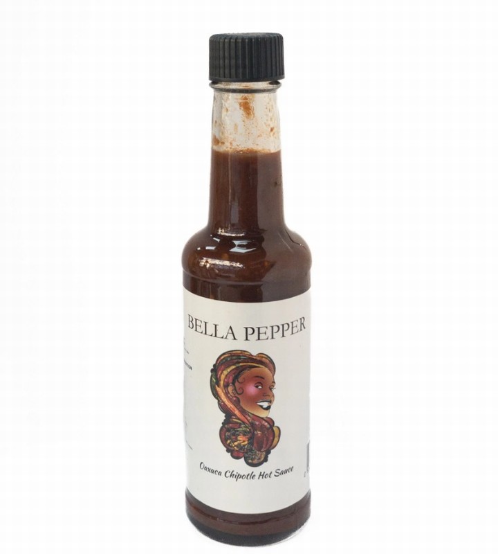 Bottle of Bella Pepper Oaxaca Chipotle Hot Sauce from Panzer's