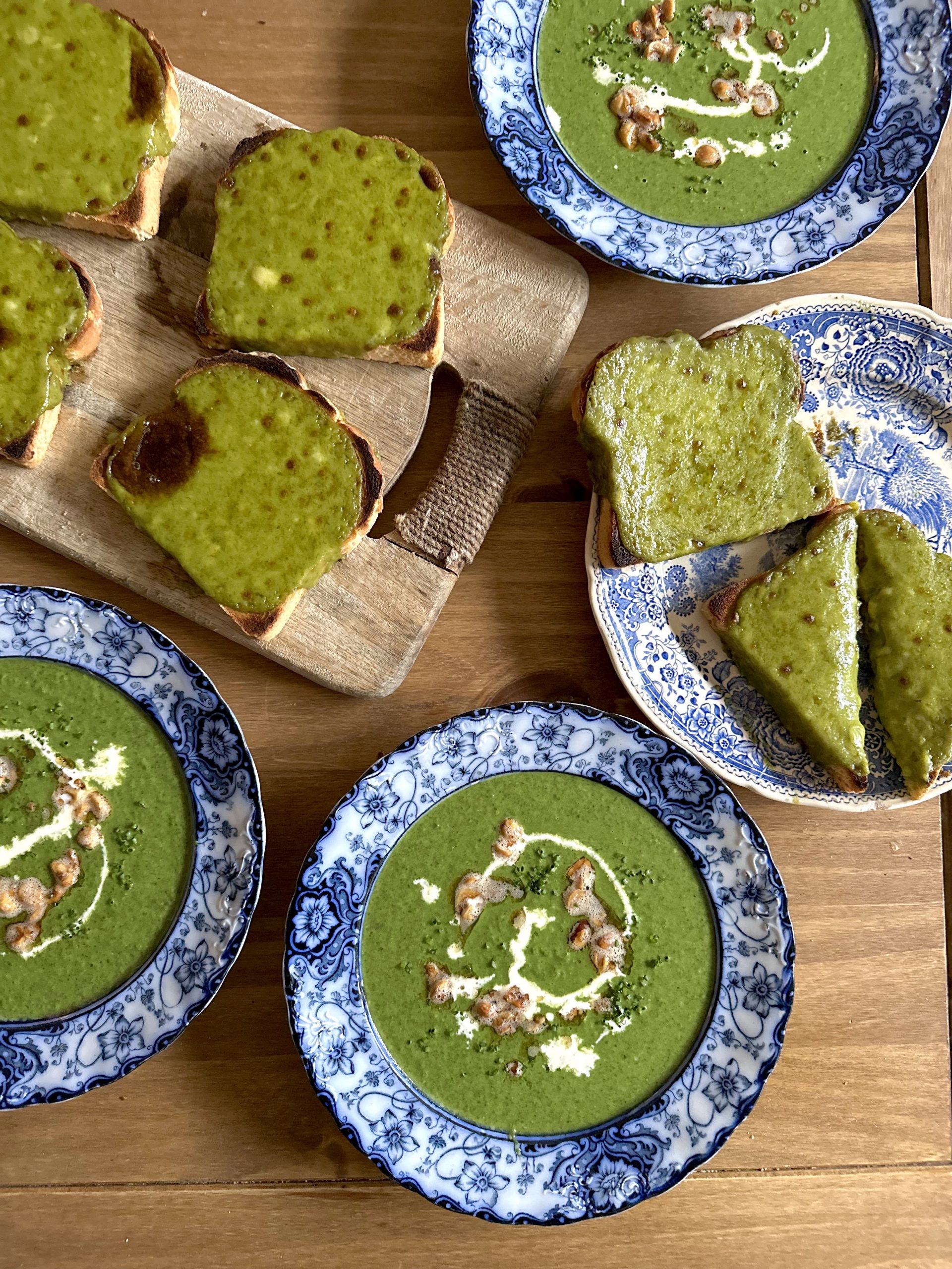 Spring Greens Soup from The Dinner Party Substack