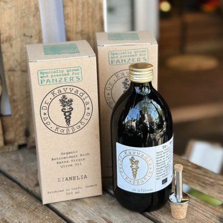 Bottle of Dr.Kavvadia Organic Extra Virgin olive Oil Lianelia from Panzer's