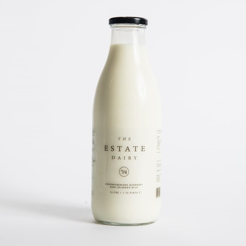 Bottle of Estate Dairy Semi Skimmed Milk from Panzer's