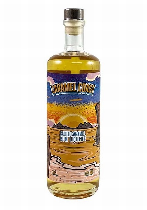 Bottle of Salted Caramel Rum Liqueur from Panzer's