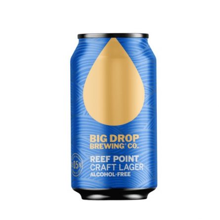 Can of Big Drop Brewing Co. Reef Point Craft Lager Alcohol Free Beer from Panzer's