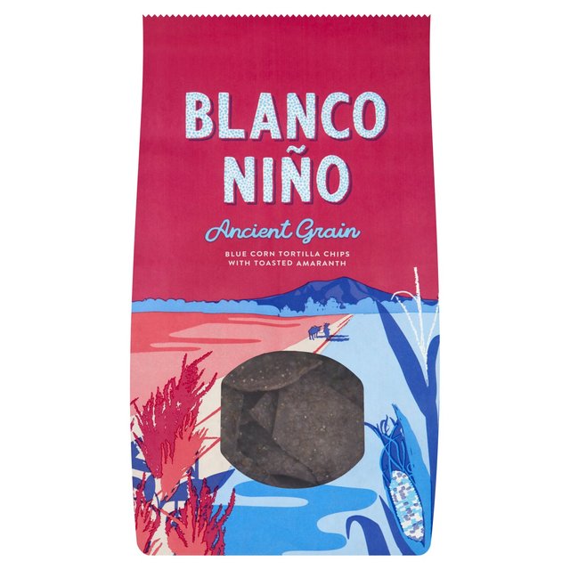 Blanco Nino Ancient Grain Blue Corn Tortilla Chips with Toasted Amaranth from Panzer's