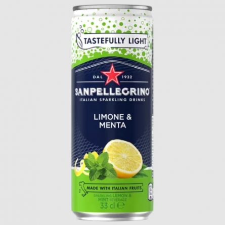 Can of San Pellegrino Lemon & Mint Beverage from Panzer's