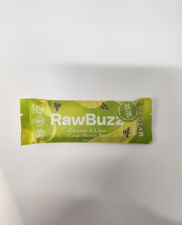 RawBuzz Coconut & Lime Cacao Honey Bar from Panzer's