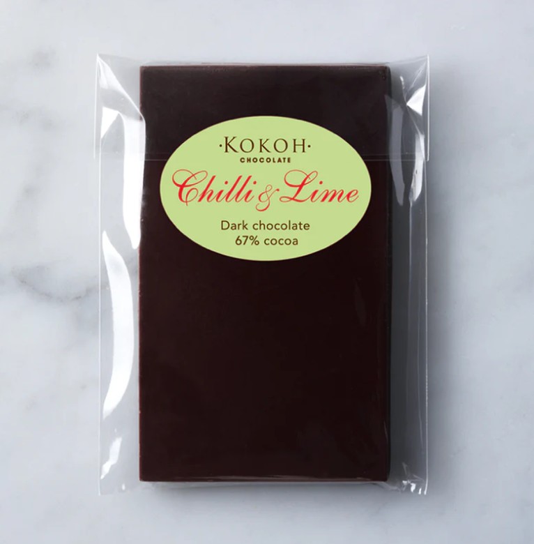 Kokoh Chocolate Chilli & Lime Dark Bar from Panzer's