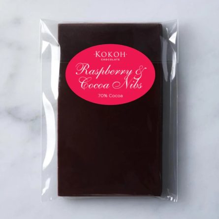 Kokoh Chocolate Raspberry & Cocoa Nibs Dark from Panzer's