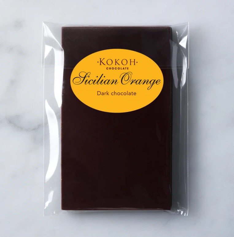 Kokoh Chocolate Sicilian Orange Dark Bar from Panzer's