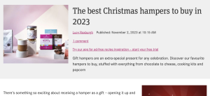 BBC Good Food Christmas hampers 2023