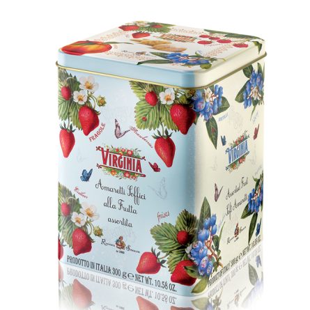 Virginia Assorted Fruit Amaretti Cube Tin from Panzer's