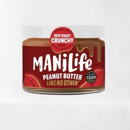 Jar of Manilife Deep Roast Crunchy Peanut Butter from Panzer's