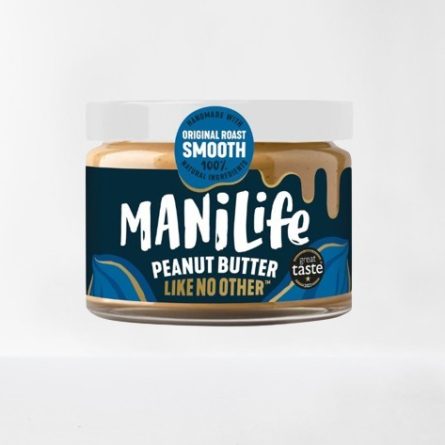 Jar of Manilife Original Roast Smooth Peanut Butter from Panzer's