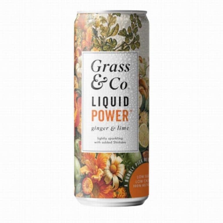 Grass & Co. Power Liquid Ginger & Lime Infused Sparkling Mineral Water from Panzer's