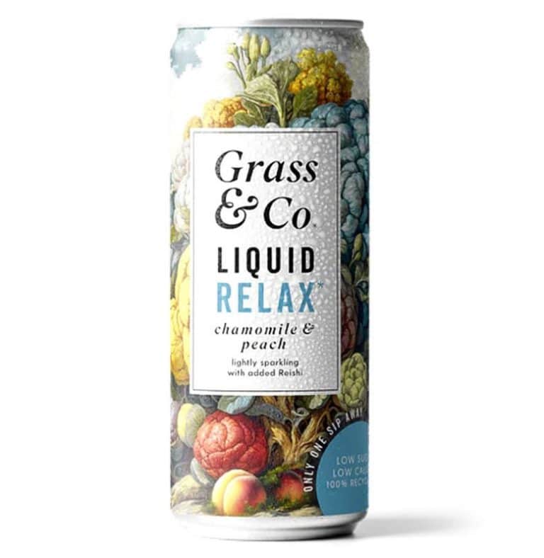 Grass & Co Liquid Relax Chamomile & Peach Lightly Sparkling Drink from Panzer's