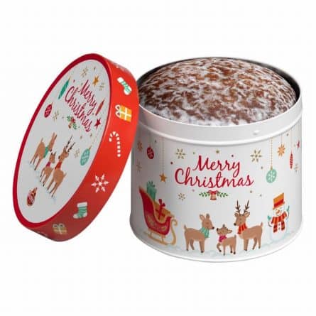 Wicklein White Merry Christmas Tin from Panzer's