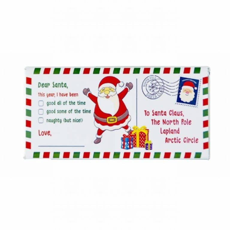 Santa Letter Chocolate Bar from Panzer's