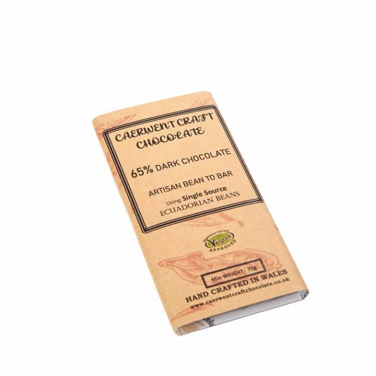 Caerwent 65% Dark Chocolate Ecuadorian Beans Chocolate Bar from Panzer's