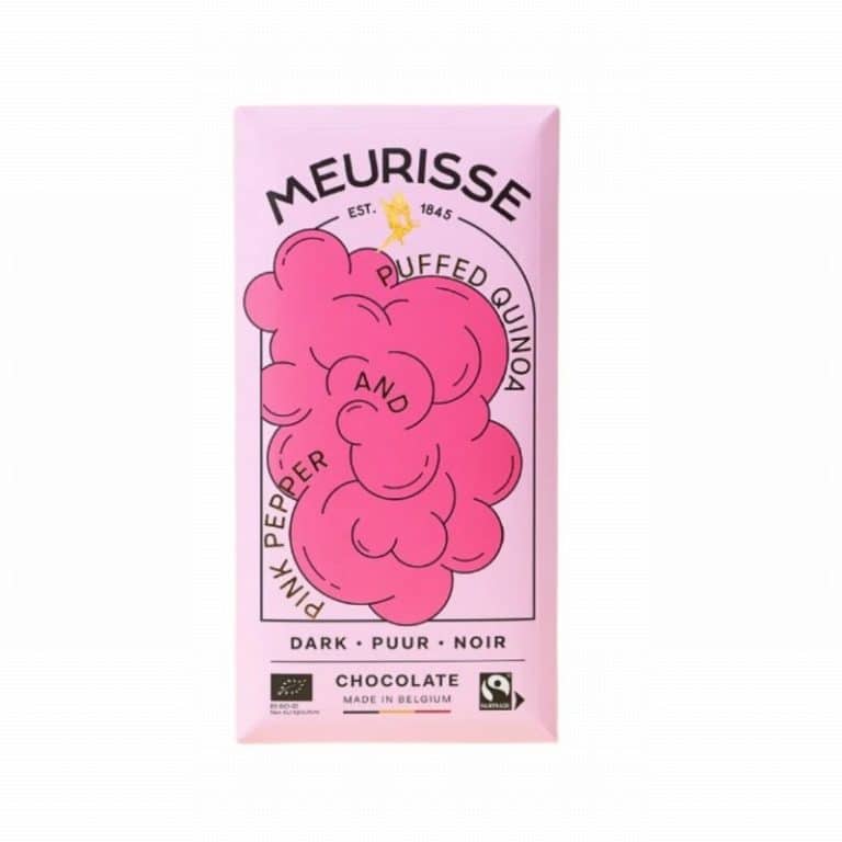 Meurisse Puffed Quinoa & Pink Pepper 73% Dark Chocolate from Panzer's