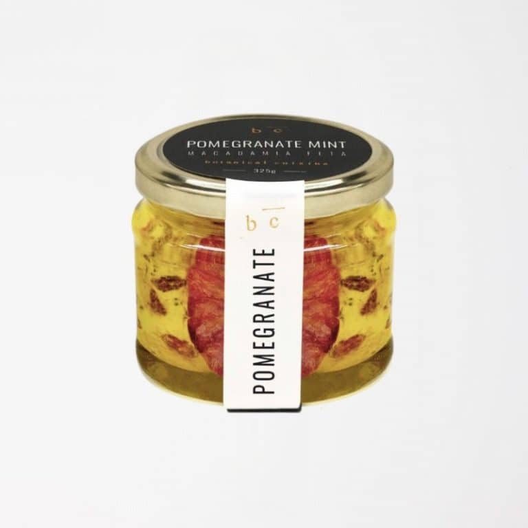 Botanical Cuisine Pomegranate Mint Macadamia Feta from Panzer's