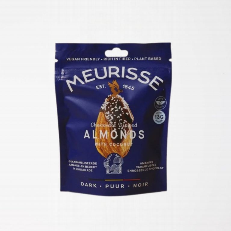 Meurisse Chocolate Dipped Almonds with Coconut from Panzer's