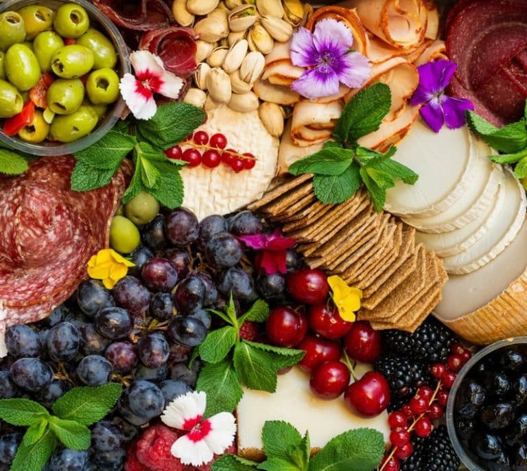 Close View Cheese & Charcuterie Platter Box Square