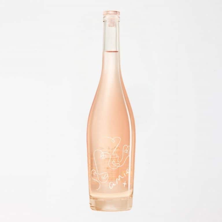 A single bottle of Amie Organic Rose Wine from Panzer's