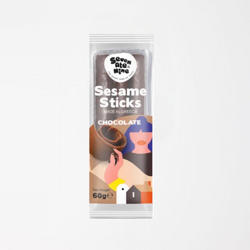 Seven Ate Nine Sesame Sticks with Chocolate from Panzer's