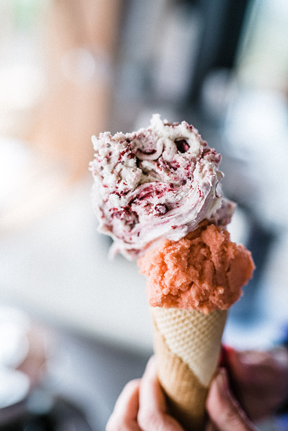 Baboo Ice Cream Lifestyle piled cone