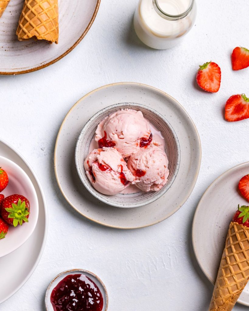 Jefferson's Strawberry Compote Ice Cream at Panzer's