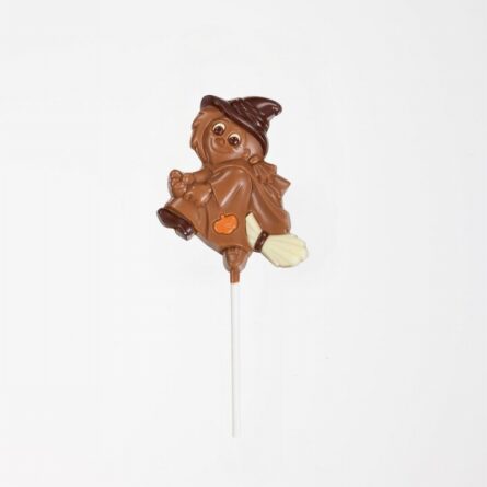 Decorated Solid Milk Chocolate Happy Witch Lolly from Panzer's