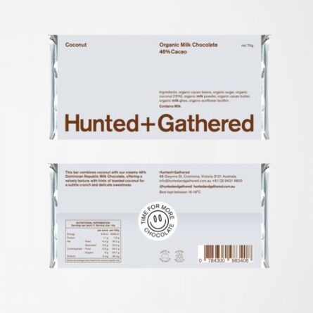 Hunted + Gathered Organic Milk Chocolate and Coconut Bar from Panzer's
