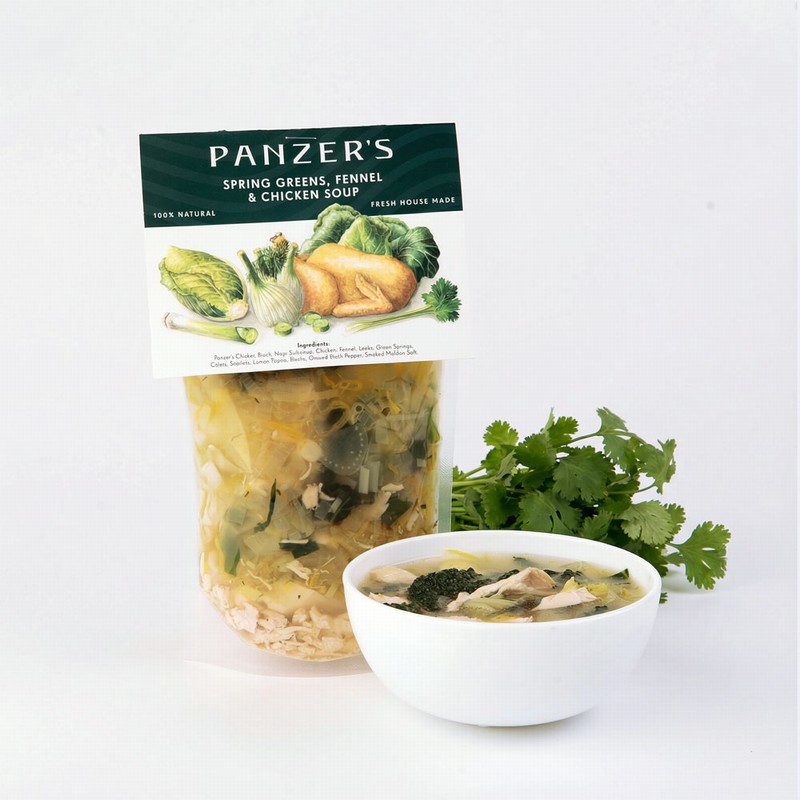 Panzer's Spring Greens, Fennel & Chicken Soup